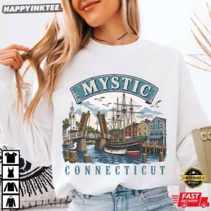 Mystic Connecticut Seaport New England Vacation Gift Travel T Shirt (1)