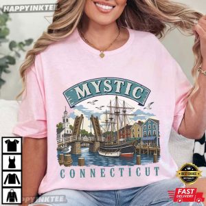 Mystic Connecticut Seaport New England Vacation Gift Travel T Shirt (2)