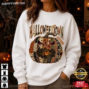 Halloweentown EST 1998 Pumpkin Not Real Patchwork T Shirt (1)