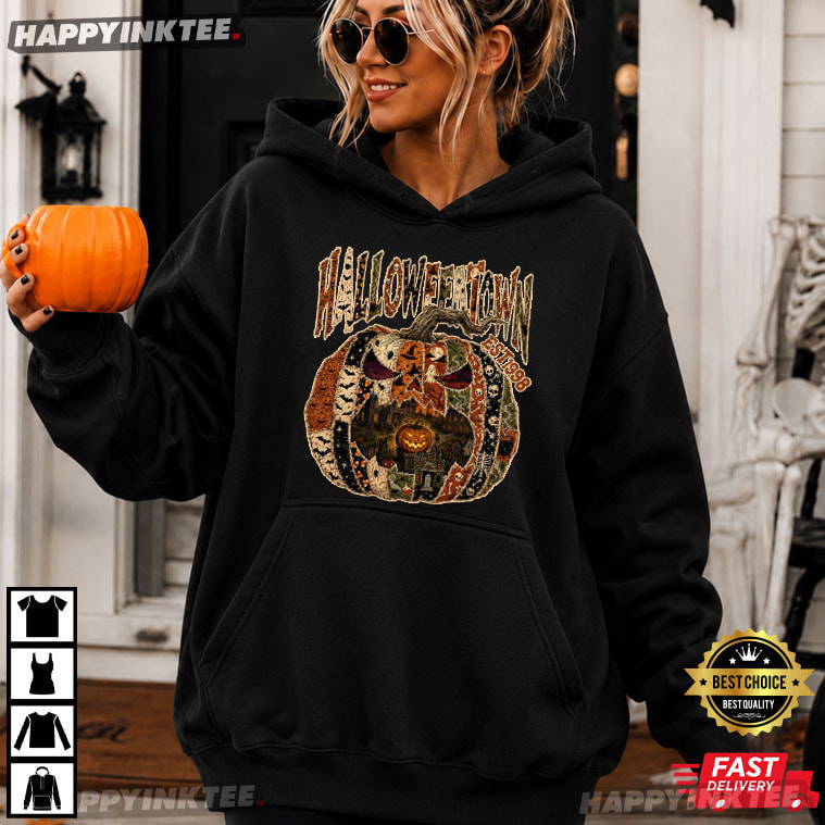 Halloweentown EST 1998 Pumpkin Not Real Patchwork T-Shirt Halloweentown EST 1998 Pumpkin Not Real Patchwork T-Shirt