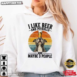 I Like Beer And Pitbulls Funny Pitbull Beer Lover T Shirt (4)