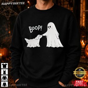 Boo p Ghost Dog Funny Halloween Gift T Shirt (1)