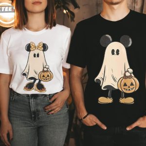 Mickey And Minnie Trick Or Treat Halloween Couples Shirts (4)