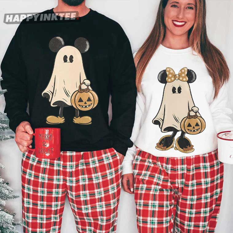 Mickey And Minnie Trick Or Treat Halloween Couples Shirts Mickey And Minnie Trick Or Treat Halloween Couples Shirts