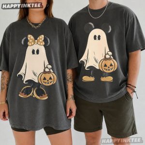 Mickey And Minnie Trick Or Treat Halloween Couples Shirts (3)