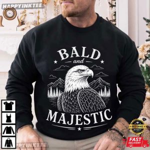 Bald And Majestic Funny American Bald Eagle T Shirt (3)