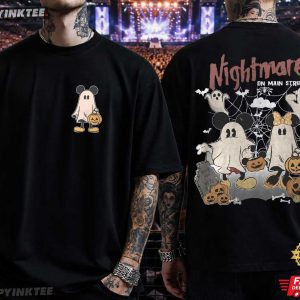 Mickey Minnie Boo Nightmare On Main Street Halloween Gift T Shirt (4)