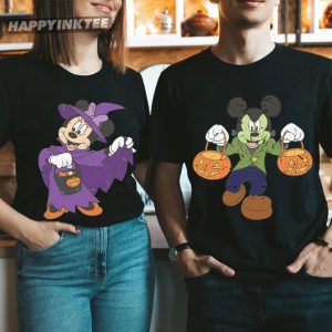 Mickey & Minnie Spooky Season Halloween Matching Couples Shirts (1)