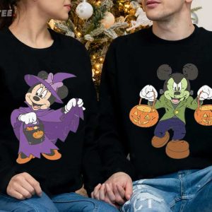Mickey & Minnie Spooky Season Halloween Matching Couples Shirts (2)