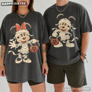 Mickey and Minnie Mummy Halloween Party Matching Couples Shirts (4)