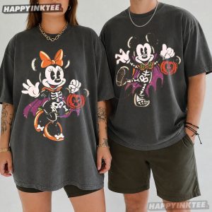 Mickey And Minnie Trick Or Treat Halloween Matching Couples Shirts (4)