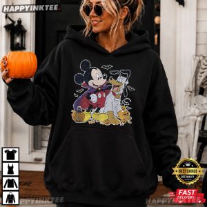 Vampire Mickey And Ghost Pluto Pumpkin Halloween Gift T Shirt (4)