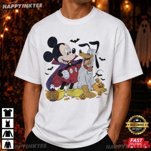 Vampire Mickey And Ghost Pluto Pumpkin Halloween Gift T Shirt (2)