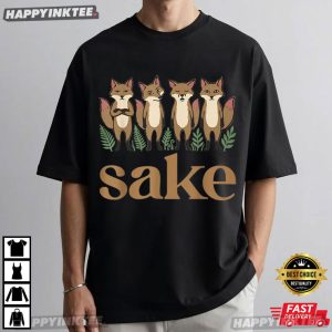 Four Foxes Sake Funny Woodland Animal Lover T Shirt (1)