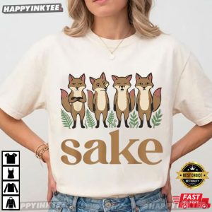 Four Foxes Sake Funny Woodland Animal Lover T Shirt (2)
