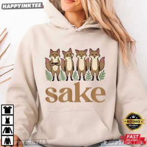 Four Foxes Sake Funny Woodland Animal Lover T Shirt (4)