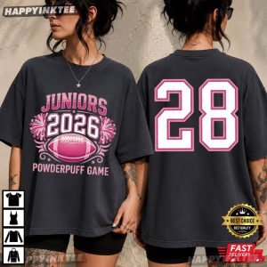 Juniors 2026 Powderpuff Game Pink Football Sportswear T Shirt (3)