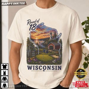 Round of 18 Wisconsin Retro Badger State Golf T Shirt (3)