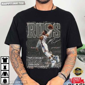 Russell Westbrook Triple Double King Retirement Basketball T Shirt (2)