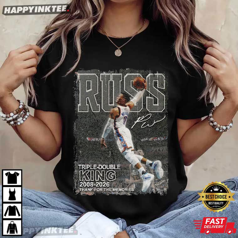 Russell Westbrook Triple Double King Retirement Basketball T-Shirt Russell Westbrook Triple Double King Retirement Basketball T-Shirt