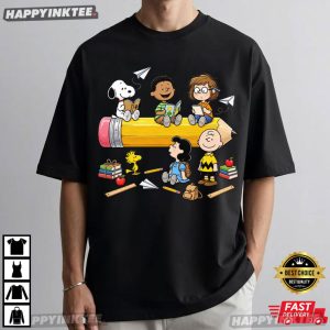Snoopy Peanuts Cute Friends Back to School First Day of School T Shirt (4)