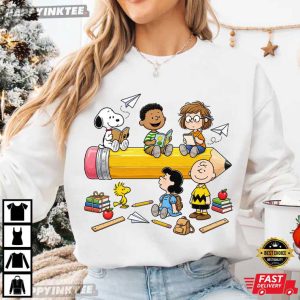 Snoopy Peanuts Cute Friends Back to School First Day of School T Shirt (1)