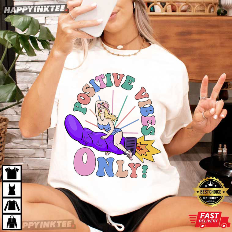 Positive Vibes Only Funny Cowgirl Breakfast of Champions Meme T-Shirt Positive Vibes Only Funny Cowgirl Breakfast of Champions Meme T-Shirt
