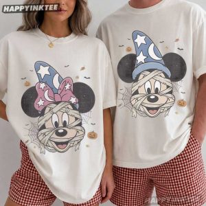 Mickey And Minnie Mummy Spooky Season Couples Halloween Shirts (1)