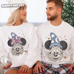 Mickey And Minnie Mummy Spooky Season Couples Halloween Shirts (2)