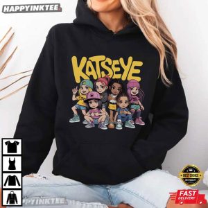 Katseye Cartoon Member Beautiful Chaos Tour Kpop Music T Shirt (2)