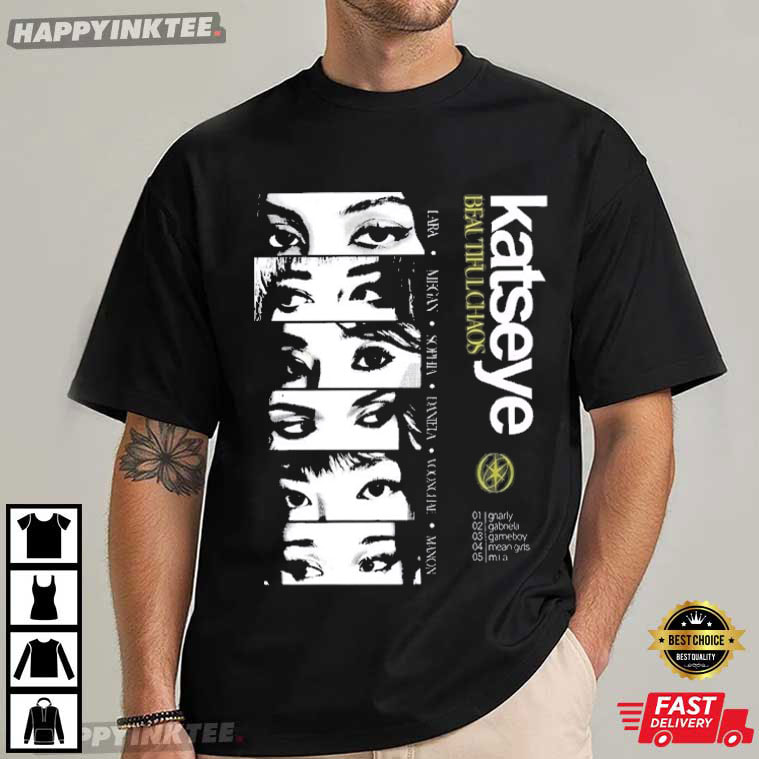 Katseye Beautiful Chaos Tour K-Pop Concert T-Shirt Katseye Beautiful Chaos Tour K-Pop Concert T-Shirt