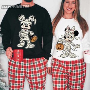 Mummy Mickey And Minnie Disney Halloween Matching Couples Shirts (1)