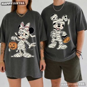 Mummy Mickey And Minnie Disney Halloween Matching Couples Shirts (2)