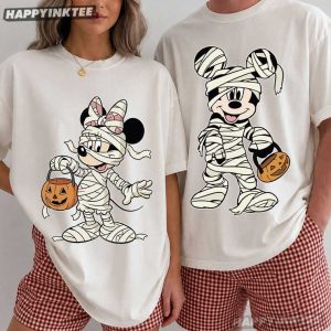 Mummy Mickey And Minnie Disney Halloween Matching Couples Shirts (3)