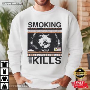 Smoking Kills Cigarette Manga Style Graphic Streetwear T Shirt (4)