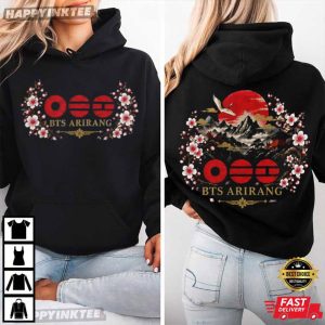 BTS Arirang World Tour Korean Sun Mountains And Floral T Shirt (1)