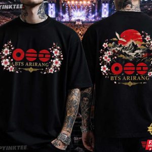 BTS Arirang World Tour Korean Sun Mountains And Floral T Shirt (3)