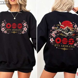 BTS Arirang World Tour Korean Sun Mountains And Floral T Shirt (4)