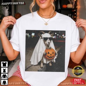 Goat Ghost Pumpkin Funny Trick or Treat Halloween Gift T Shirt (4)