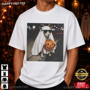 Goat Ghost Pumpkin Funny Trick or Treat Halloween Gift T Shirt (3)