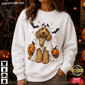 Goldendoodle Cute Spooky Dog Halloween Gift T Shirt (1)
