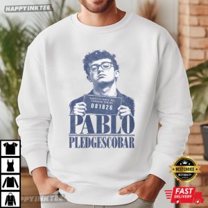 Pablo Pledge Escobar College Fraternity Satire Mugshot Graphic T Shirt (1)