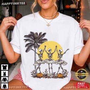 Skeleton Ballet Dancing Tropical Funny Halloween Gift T Shirt (1)