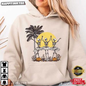 Skeleton Ballet Dancing Tropical Funny Halloween Gift T Shirt (3)