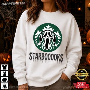 Starbooooks Coffee Lover Spooky Season Halloween Gift T Shirt (1)