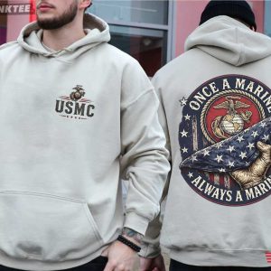 USMC Once A Marine Always A Marine US Marine Corps Veteran T Shirt (3)