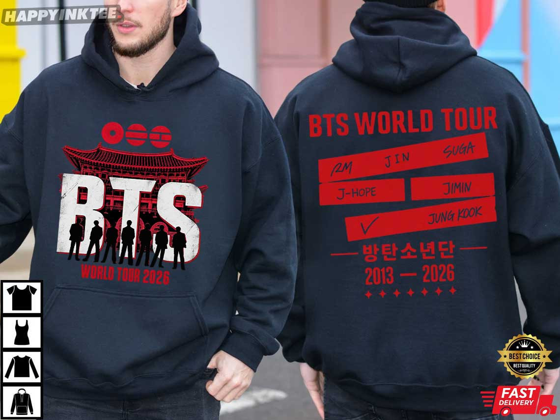BTS Arirang World Tour 2026 Kpop Fan T-Shirt BTS Arirang World Tour 2026 Kpop Fan T-Shirt