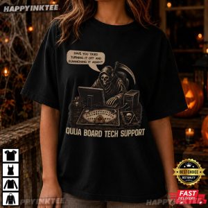 Grim Reaper Ouija Board Tech Support Funny IT Halloween T Shirt (4)
