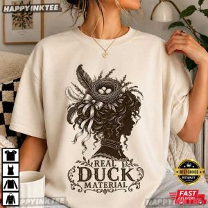 Real Duck Material The Unselected Journals of Emma M Lion Bookish Gifts T Shirt (4)