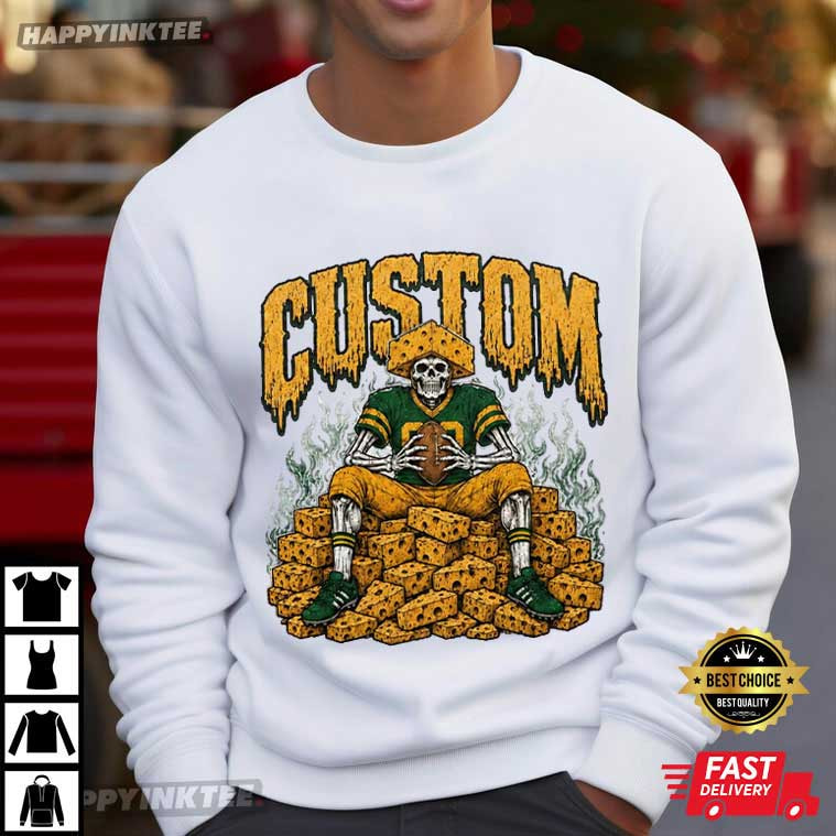 Custom Green Bay Cheese American Football Fan Gift T-Shirt Custom Green Bay Cheese American Football Fan Gift T-Shirt